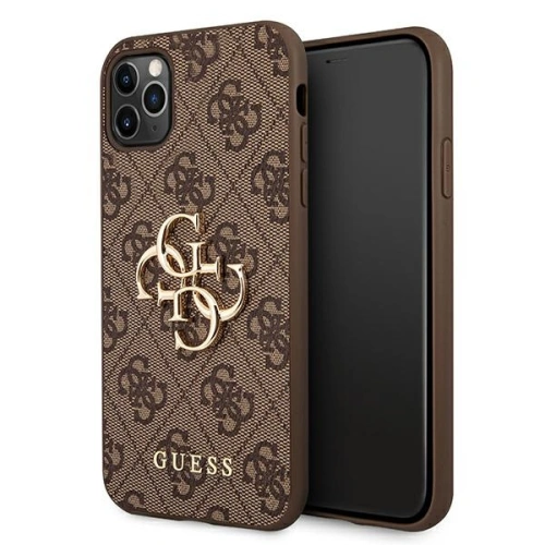 Etui Guess GUHCN654GMGBR Apple iPhone 11 Pro Max brązowy/brown hardcase 4G Big Metal Logo