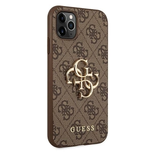 Hurtownia GSM - Etui Guess GUHCN654GMGBR Apple iPhone 11 Pro Max brązowy/brown hardcase 4G Big Metal Logo - GUE1221BR - {ean13} - Hurt