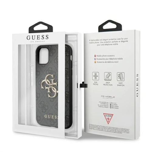 Etui Guess GUHCN654GMGGR Apple iPhone 11 Pro Max szary/grey hardcase 4G Big Metal Logo