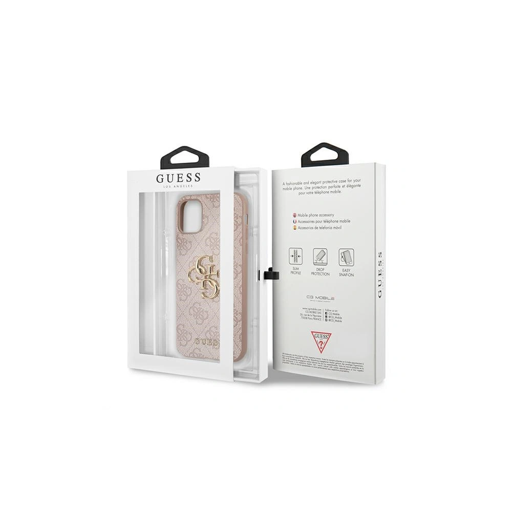 Wholesale Guess GUHCN654GMGPI Apple iPhone 11 Pro Max pink hardcase 4G Big Metal Logo - GUE1223PNK - {ean13} - Hurt