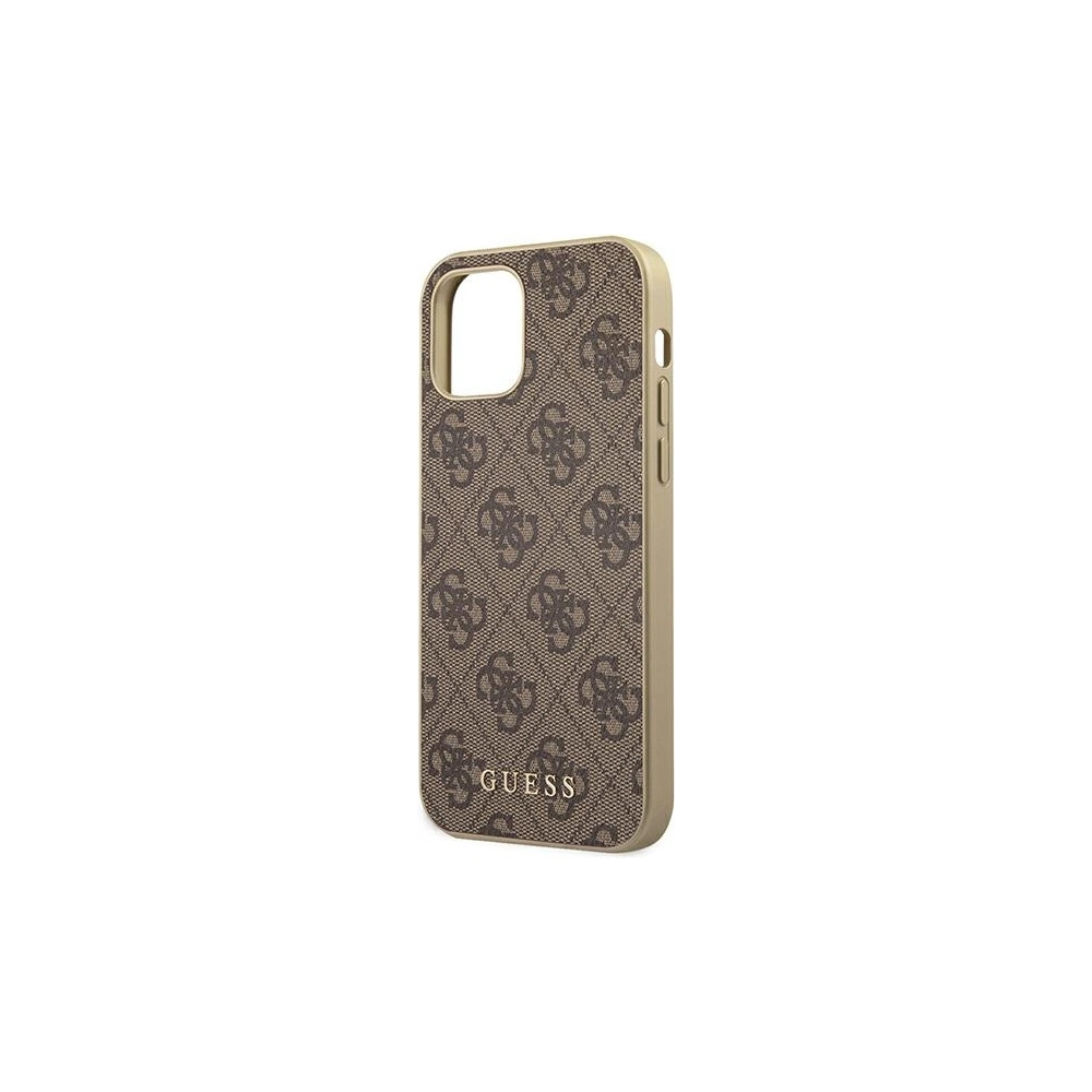 Hurtownia GSM - Etui Guess GUHCP12MG4GB Apple iPhone 12/12 Pro hnědý/brown tvrdý obal 4G Collection - GUE1224BR - {ean13} - Hurt