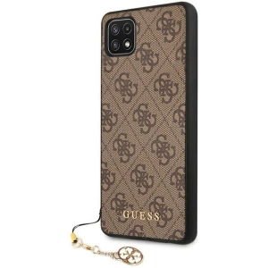 Guess GUHCSA22GF4GBR Samsung Galaxy A22 5G brown hard case 4G Charms Collection