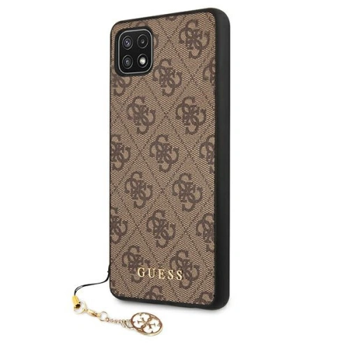 Etui Guess GUHCSA22GF4GBR Samsung Galaxy A22 5G brązowy/brown hard case 4G Charms Collection