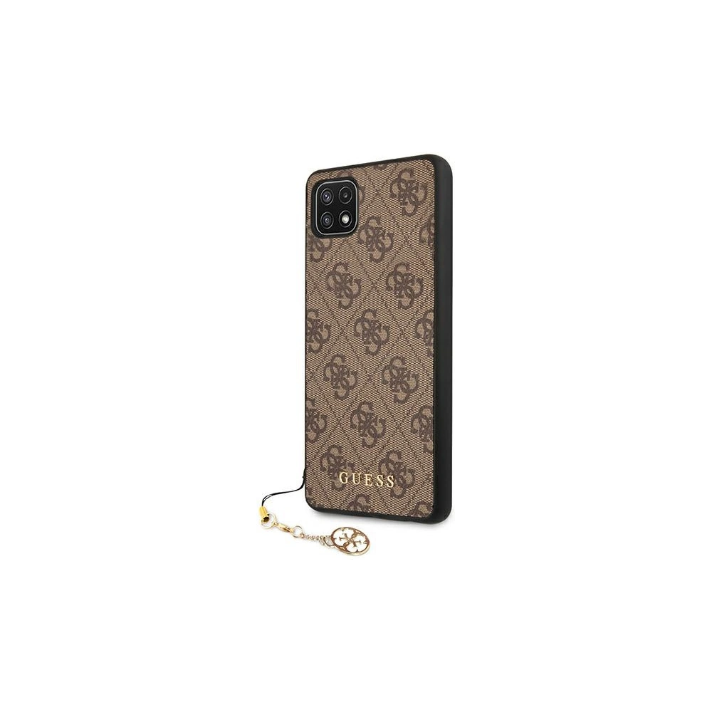 Wholesale Guess GUHCSA22GF4GBR Samsung Galaxy A22 5G brown hard case 4G Charms Collection - GUE1225BR - {ean13} - Hurt