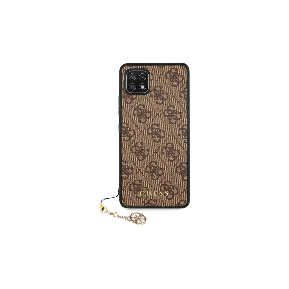 Wholesale Guess GUHCSA22GF4GBR Samsung Galaxy A22 5G brown hard case 4G Charms Collection - GUE1225BR - {ean13} - Hurt