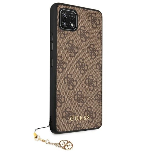 Etui Guess GUHCSA22GF4GBR Samsung Galaxy A22 5G brązowy/brown hard case 4G Charms Collection