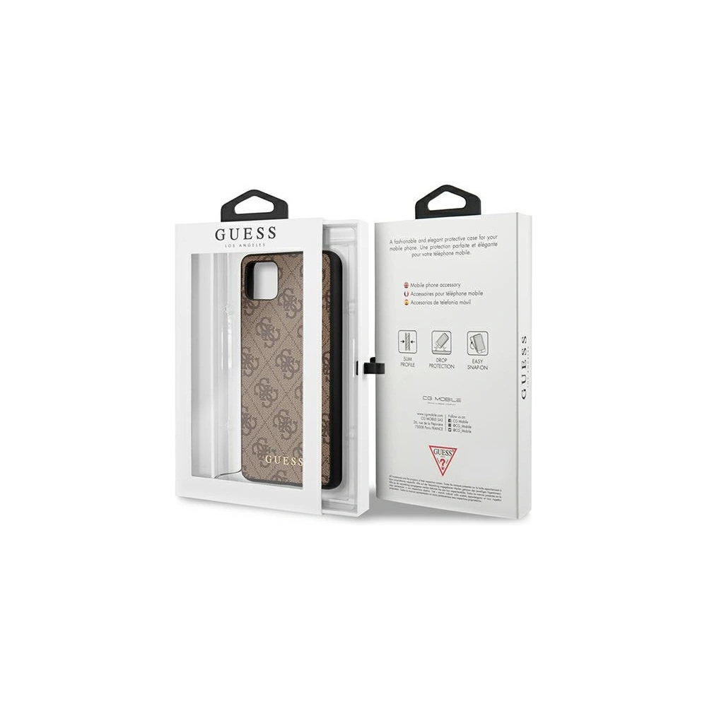 Wholesale Guess GUHCSA22GF4GBR Samsung Galaxy A22 5G brown hard case 4G Charms Collection - GUE1225BR - {ean13} - Hurt