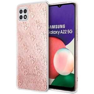 Wholesale Guess GUHCSA22PCU4GLPI Samsung Galaxy A22 5G pink hardcase - GUE1226PNK - {ean13} - Hurt