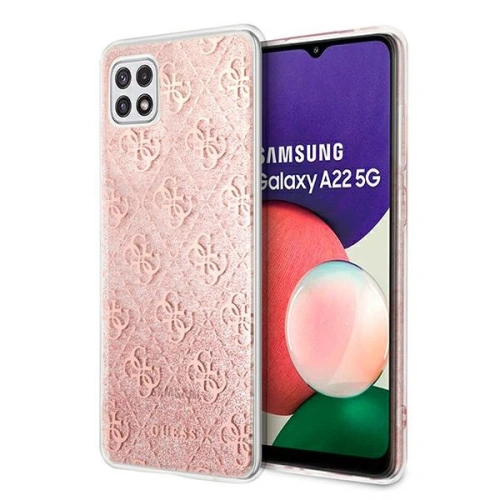 Etui Guess GUHCSA22PCU4GLPI Samsung Galaxy A22 5G różowy/pink hardcase