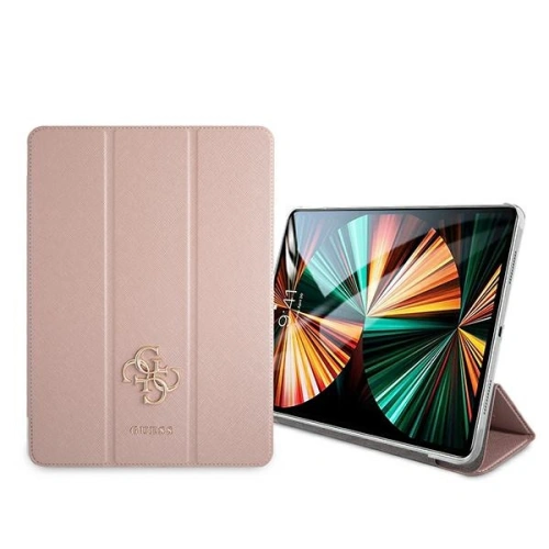 Etui Guess GUIC12PUSASPI Apple iPad Pro 12.9 2021 (5. generacji) Book Cover różowy/pink Saffiano Collection