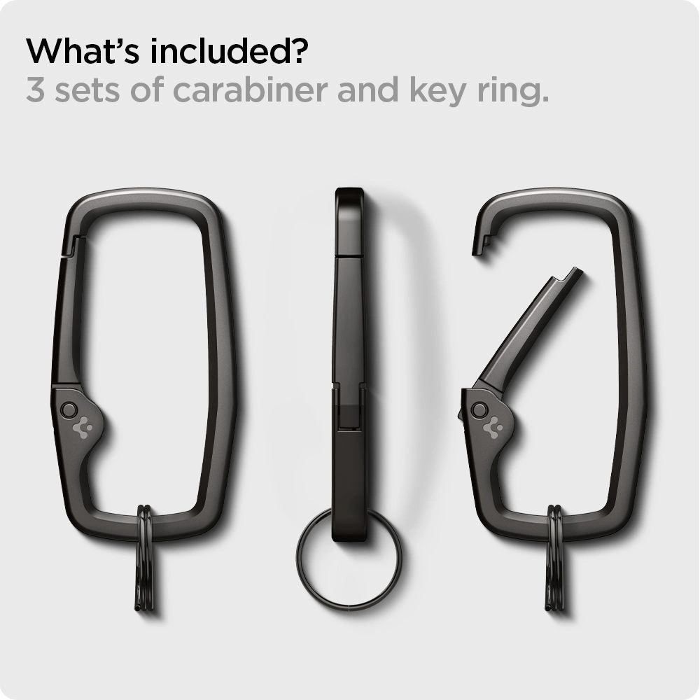 Hurtownia GSM - Karabina Spigen Carabiner Rugged Black [3 PACK] - SPN1677BLK - {ean13} - Hurt