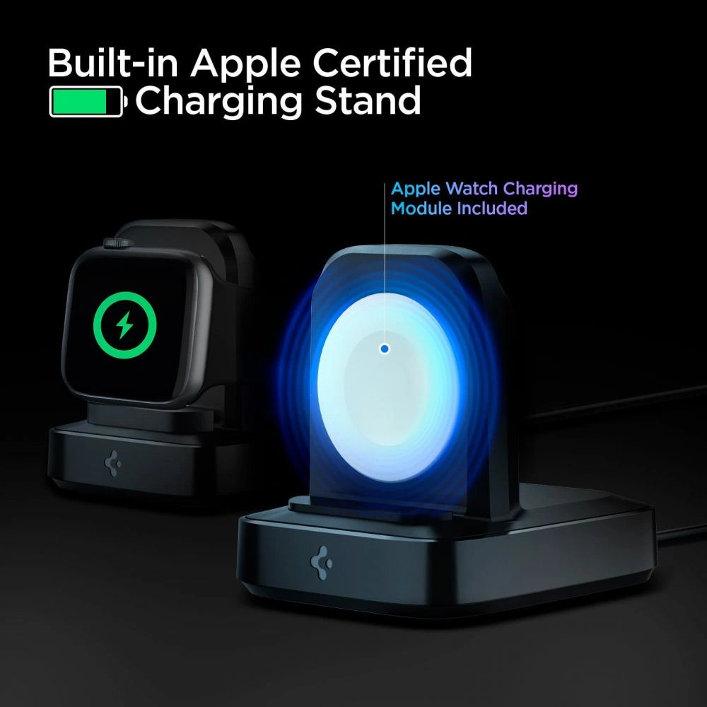 Hurtownia GSM - Bezdrátová nabíječka pro Apple Watch Spigen PF2002 PowerArc Apple Watch Wireless Charger Black - SPN1678BLK - {ean13} - Hurt