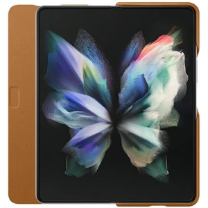 Hurtownia GSM - Etui Samsung Galaxy Z Fold 3 EF-FF926LAEGWW camel kožené flipové pouzdro - SMG433CAM - {ean13} - Hurt