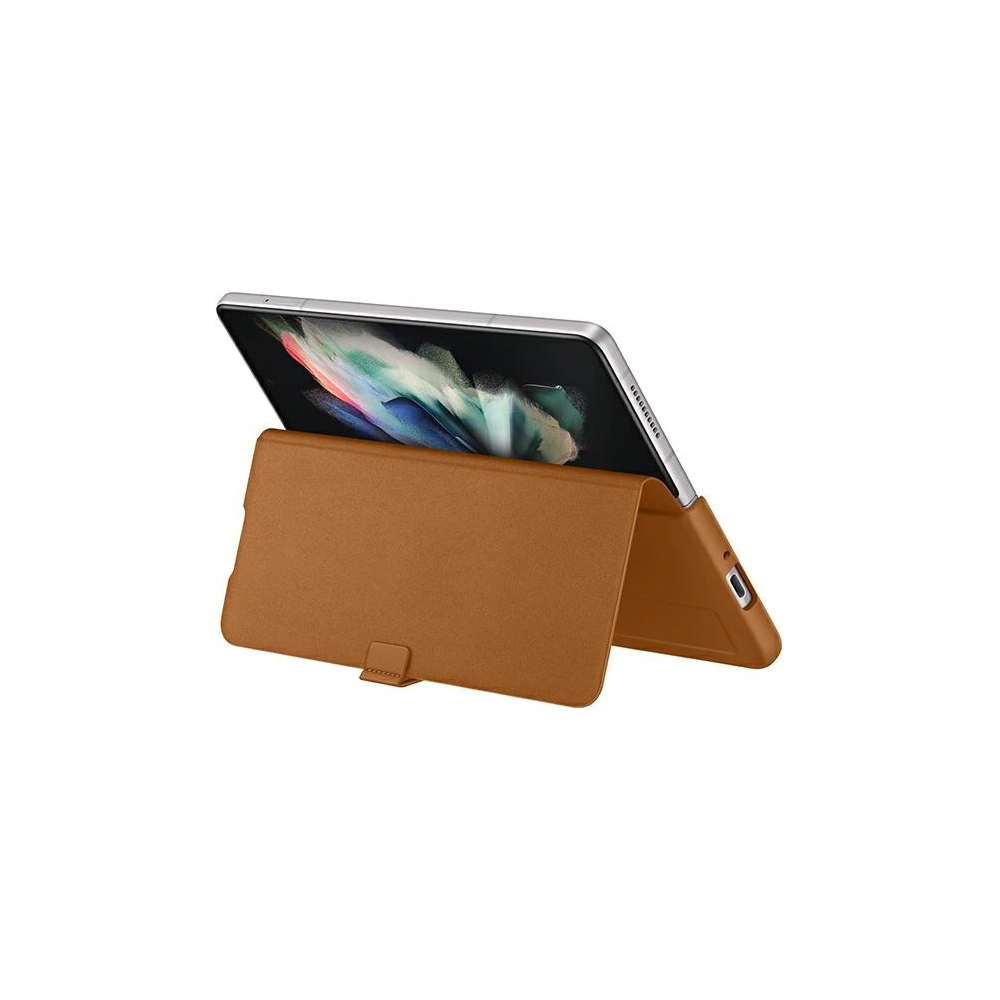Hurtownia GSM - Etui Samsung Galaxy Z Fold 3 EF-FF926LAEGWW camel kožené flipové pouzdro - SMG433CAM - {ean13} - Hurt