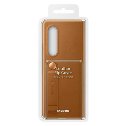 Etui Samsung Galaxy Z Fold 3 EF-FF926LAEGWW camel Leather Filp Cover