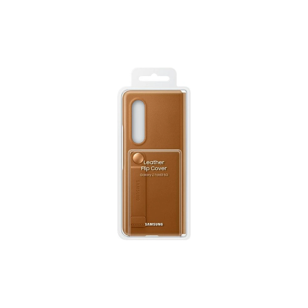 Hurtownia GSM - Etui Samsung Galaxy Z Fold 3 EF-FF926LAEGWW camel kožené flipové pouzdro - SMG433CAM - {ean13} - Hurt