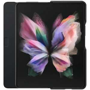 Wholesale Samsung Galaxy Z Fold 3 EF-FF926LBEGWW black Leather Flip Cover - SMG434BLK - {ean13} - Hurt