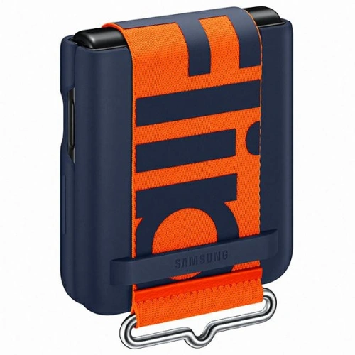 Etui Samsung Galaxy Flip 3 EF-GF711TNEGWW granatowy/navy Silicone Cover Strap