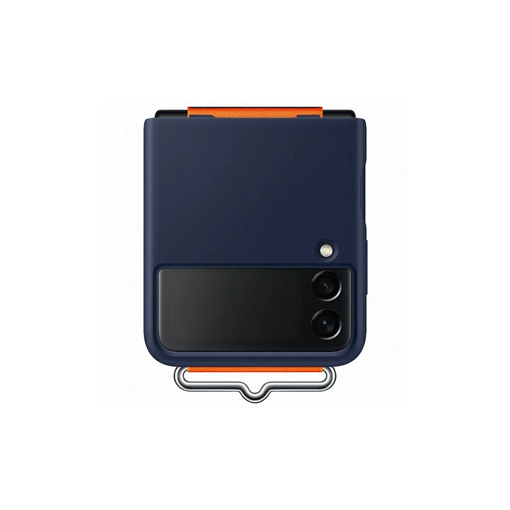 Wholesale Samsung Galaxy Flip 3 EF-GF711TNEGWW navy Silicone Cover Strap - SMG436NAV - {ean13} - Hurt