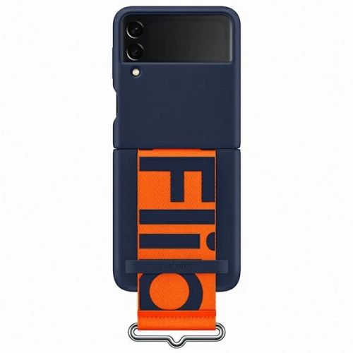 Etui Samsung Galaxy Flip 3 EF-GF711TNEGWW granatowy/navy Silicone Cover Strap