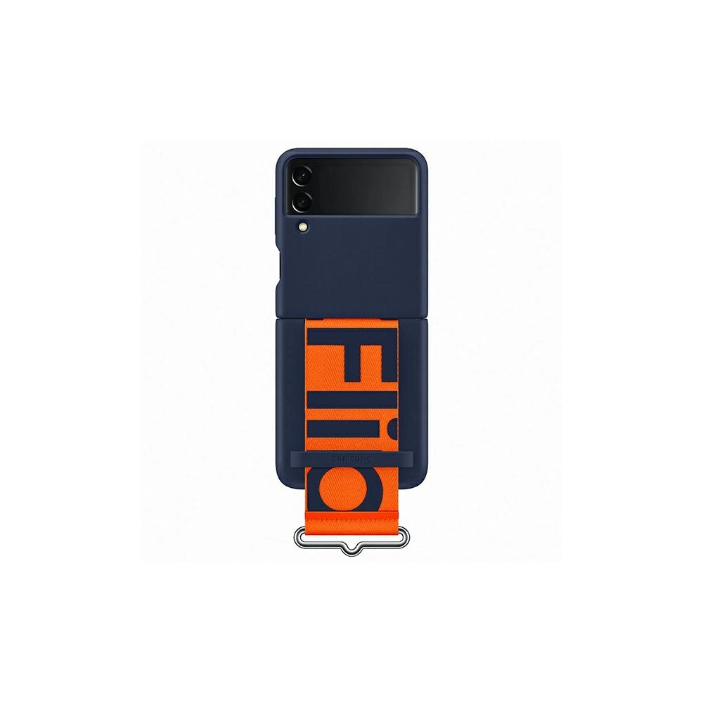 Hurtownia GSM - Etui Samsung Galaxy Flip 3 EF-GF711TNEGWW modrý/navy silikonový kryt s páskem - SMG436NAV - {ean13} - Hurt