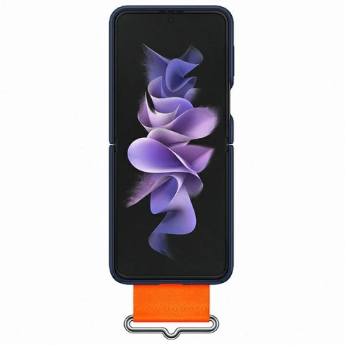 Etui Samsung Galaxy Flip 3 EF-GF711TNEGWW granatowy/navy Silicone Cover Strap