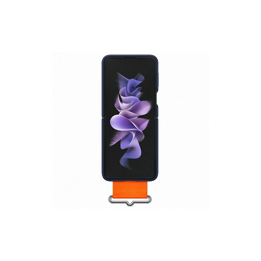 Hurtownia GSM - Etui Samsung Galaxy Flip 3 EF-GF711TNEGWW modrý/navy silikonový kryt s páskem - SMG436NAV - {ean13} - Hurt