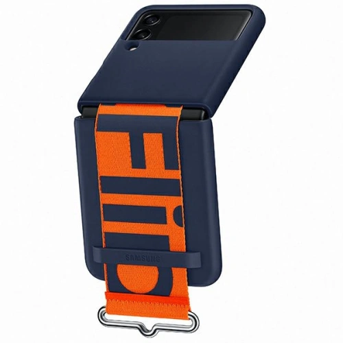 Etui Samsung Galaxy Flip 3 EF-GF711TNEGWW granatowy/navy Silicone Cover Strap