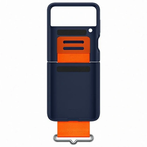Etui Samsung Galaxy Flip 3 EF-GF711TNEGWW granatowy/navy Silicone Cover Strap