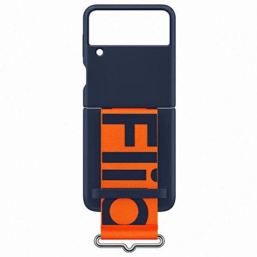 Etui Samsung Galaxy Flip 3 EF-GF711TNEGWW granatowy/navy Silicone Cover Strap