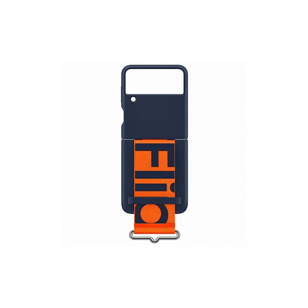 Hurtownia GSM - Etui Samsung Galaxy Flip 3 EF-GF711TNEGWW modrý/navy silikonový kryt s páskem - SMG436NAV - {ean13} - Hurt