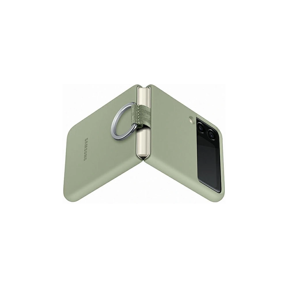 Hurtownia GSM - Etui Samsung Galaxy Flip 3 EF-PF711TMEGWW olivový/olive green silikonový kryt s kroužkem - SMG439OLI - {ean13} - Hurt