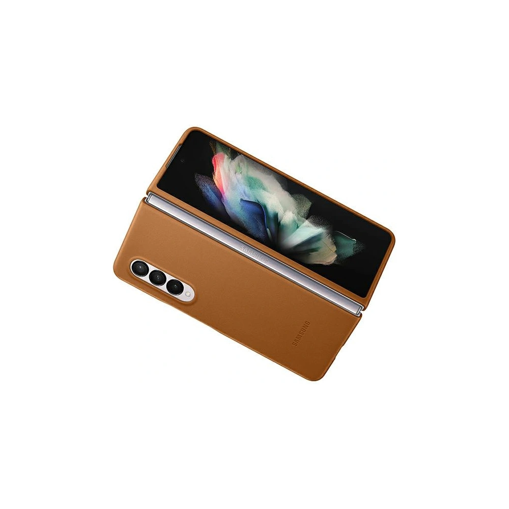 Hurtownia GSM - Etui Samsung Galaxy Z Fold 3 EF-VF926LAEGWW kožené pouzdro v barvě camel - SMG452CAM - {ean13} - Hurt
