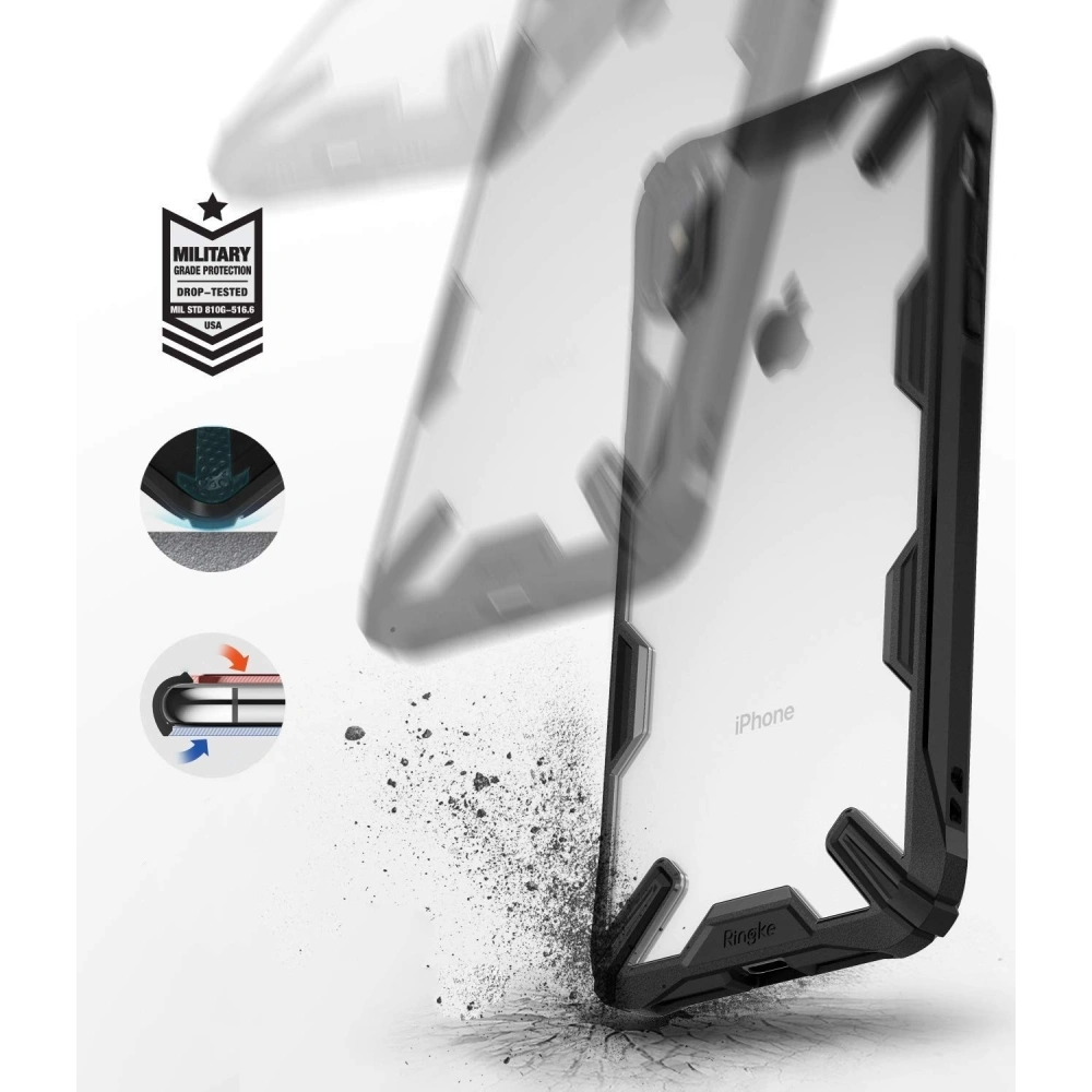 Hurtownia GSM - Etui Ringke Fusion-X iPhone XR 6.1 Černé - RGK750BLK - {ean13} - Hurt