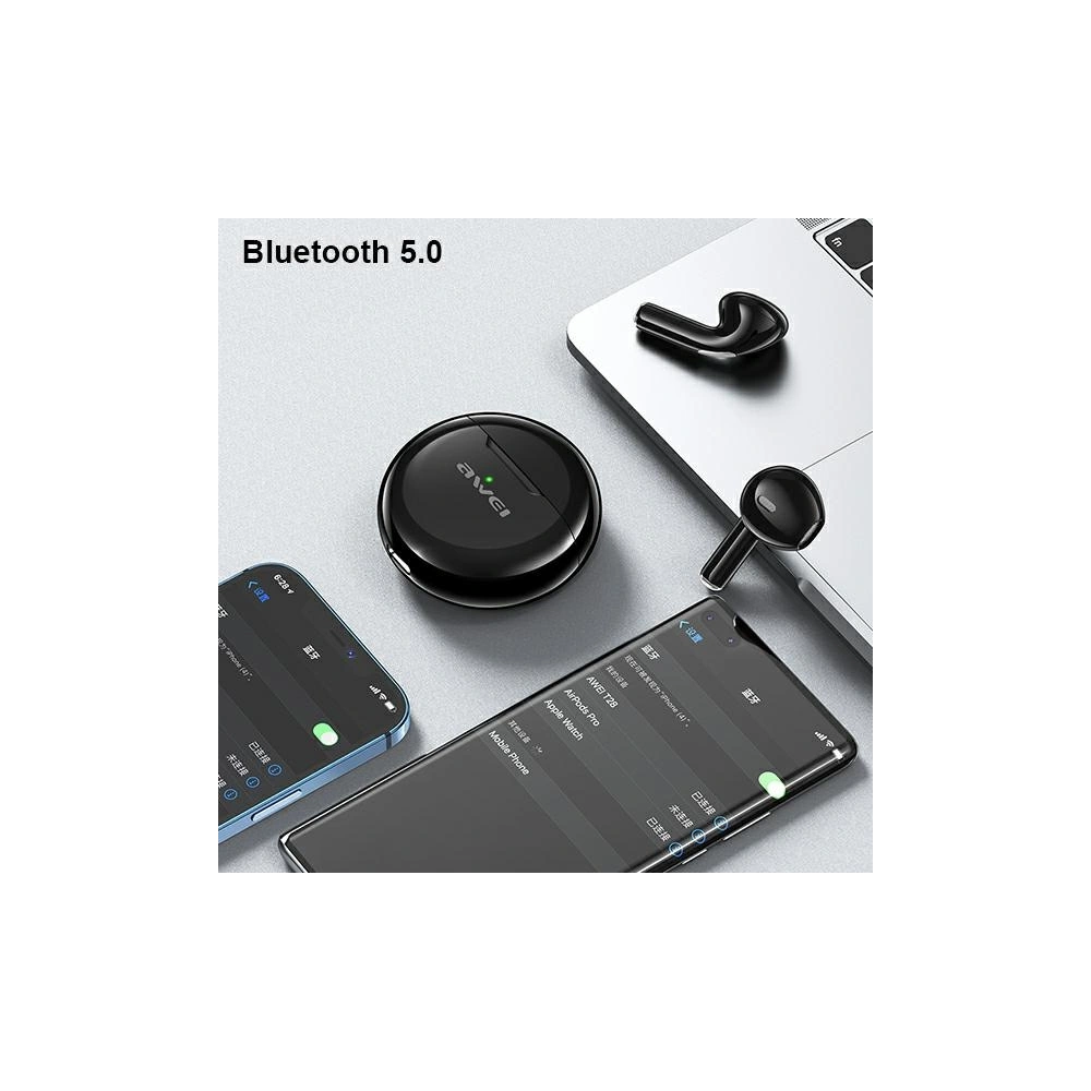 Hurtownia GSM - AWEI sluchátka Bluetooth 5.0 T17 TWS + dokovací stanice bílá/white - AWEI073WHT - {ean13} - Hurt