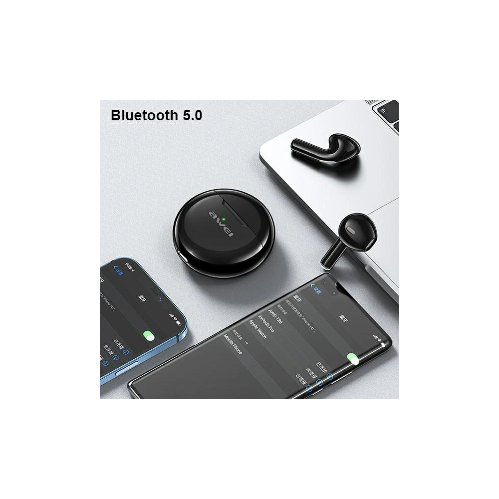 Hurtownia GSM - AWEI sluchátka Bluetooth 5.0 T17 TWS + dokovací stanice černá/black - AWEI074BLK - {ean13} - Hurt