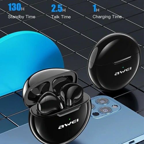 AWEI słuchawki Bluetooth 5.0 T17 TWS + stacja dokująca różowy/pink