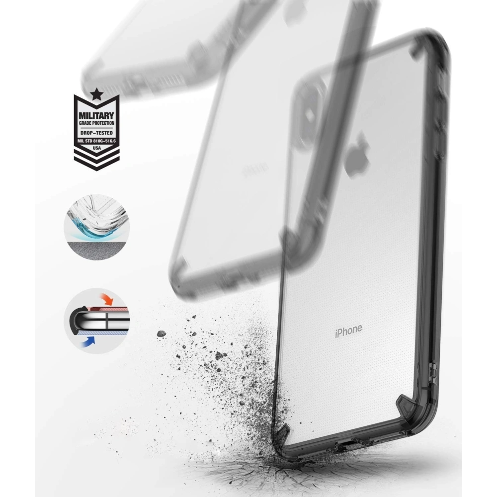 Hurtownia GSM - Etui Ringke Fusion iPhone XR 6.1 Smoke Black - RGK749SM - {ean13} - Hurt