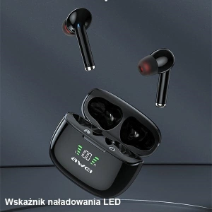 Hurtownia GSM - AWEI słuchawki sportowe Bluetooth 5.2 TA8 TWS + stacja dokująca czarny/black - AWEI079BLK - {ean13} - Hurt