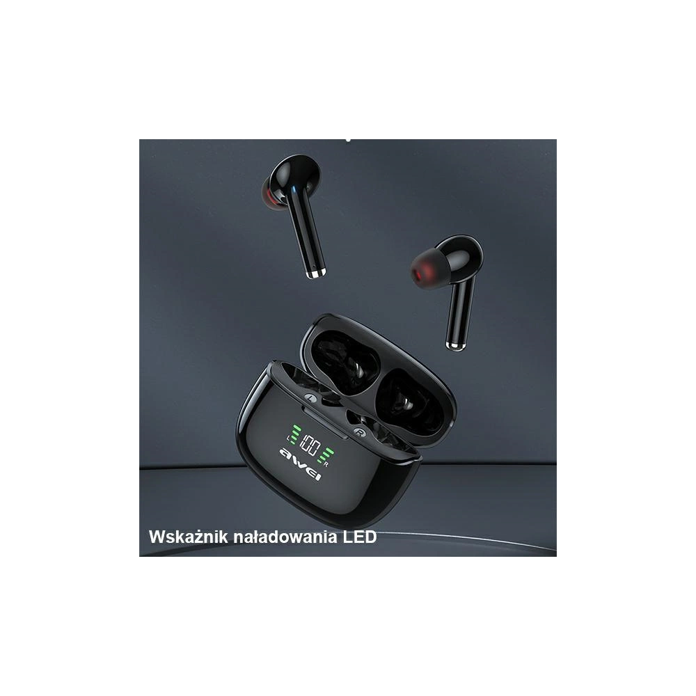 Hurtownia GSM - AWEI sportovní sluchátka Bluetooth 5.2 TA8 TWS + dokovací stanice černá/black - AWEI079BLK - {ean13} - Hurt