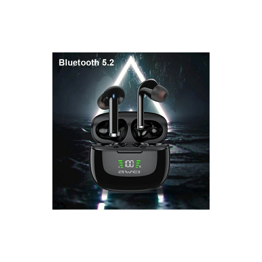 Hurtownia GSM - AWEI sportovní sluchátka Bluetooth 5.2 TA8 TWS + dokovací stanice černá/black - AWEI079BLK - {ean13} - Hurt
