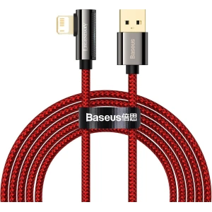 Kabel USB do Lightning kątowy Baseus Legend Series, 2.4A, 2m (czerwony)