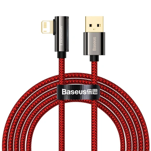 Hurtownia Baseus - 6953156209244 - BSU2871RED - Kabel USB do Lightning kątowy Baseus Legend Series, 2.4A, 2m (czerwony) - B2B homescreen