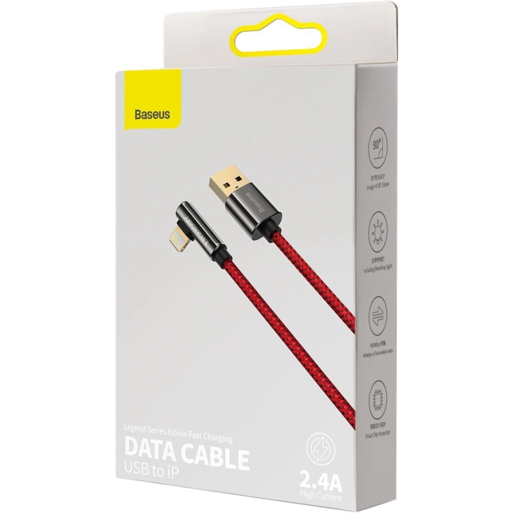 Hurtownia GSM - Kabel USB do Lightning kątowy Baseus Legend Series, 2.4A, 2m (czerwony) - BSU2871RED - {ean13} - Hurt
