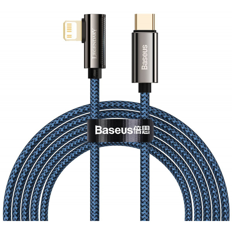 Baseus Distributor - 6953156209299 - BSU2872BLU - Cable USB-C to Lightning Baseus Legend Series, PD, 20W, 2m (blue) - B2B homescreen