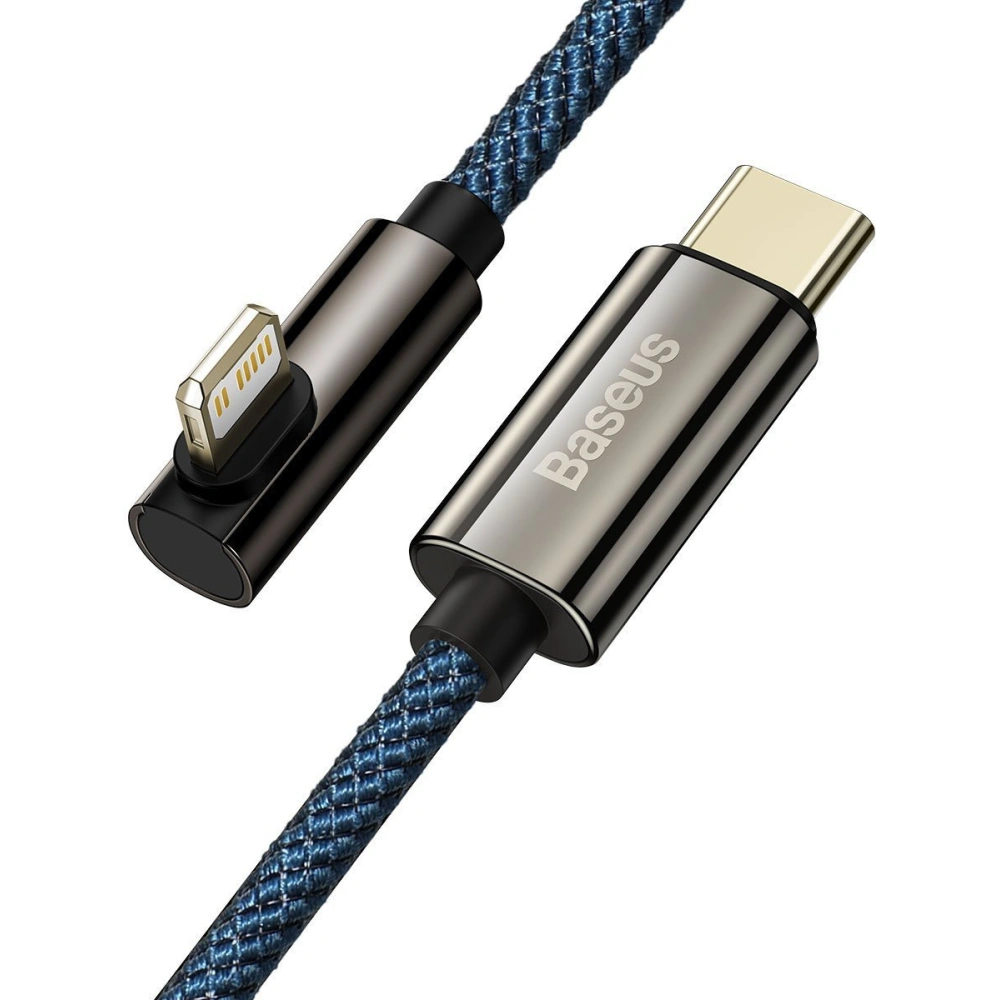 Kabel USB-C na Lightning úhlový Baseus Legend Series, PD, 20W, 1m (modrý)