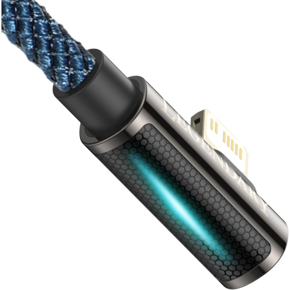 Kabel USB-C na Lightning úhlový Baseus Legend Series, PD, 20W, 1m (modrý)