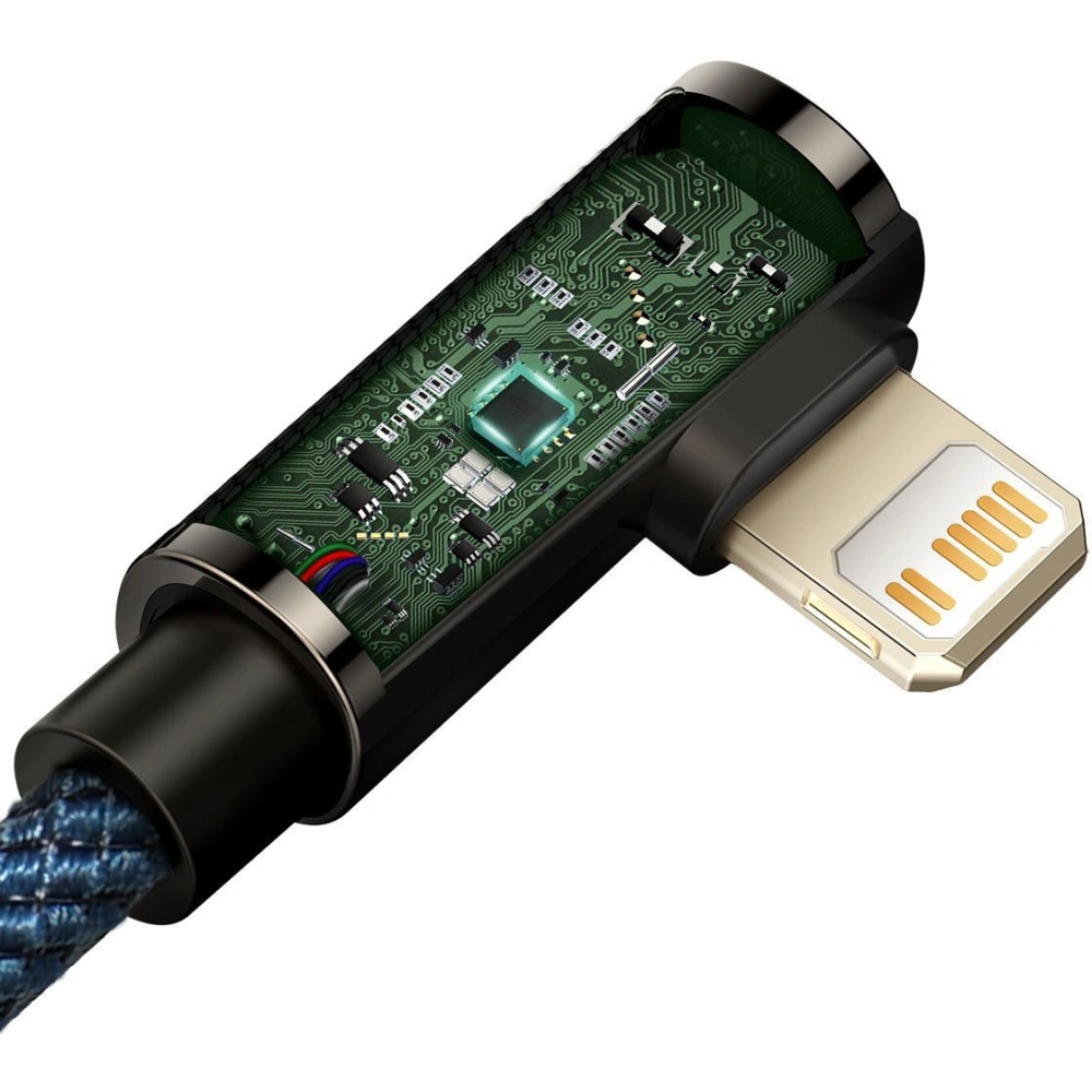 Kabel USB-C na Lightning úhlový Baseus Legend Series, PD, 20W, 1m (modrý)