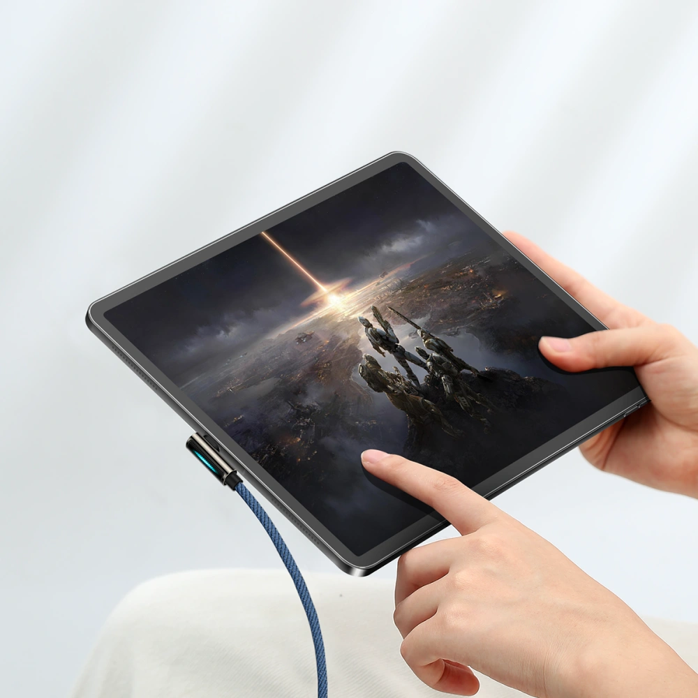Kabel USB-C na Lightning úhlový Baseus Legend Series, PD, 20W, 1m (modrý)