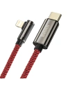 Kabel USB-C do Lightning kątowy Baseus Legend Series, PD, 20W, 1m (czerwony)